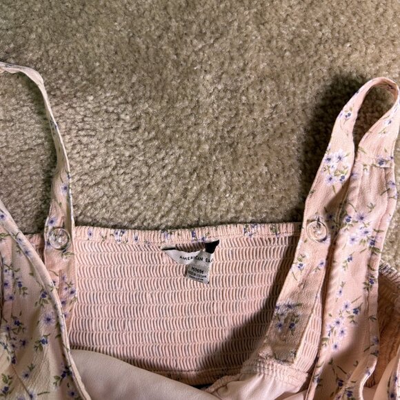 American Eagle Outfitters Womens Floral Dress Size Medium Cream Sundress E825 - Picture 7 of 13